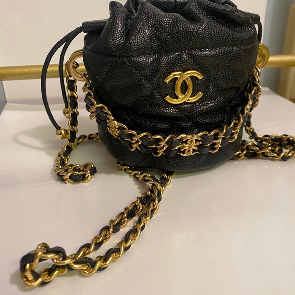 Chanel Mini Bag in Black with Gold Accents - Picture 1 of 4